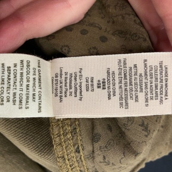 Nwt Free People Antique Brass Brown Mini Skirt Lennox Size 24 or‎ XS Bohemian - Picture 5 of 9